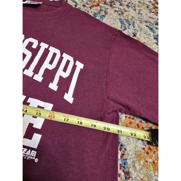 Vintage 90's Mississippi State Bulldogs Graphic T-Shirt Sz M/L College Football - Picture 4 of 5